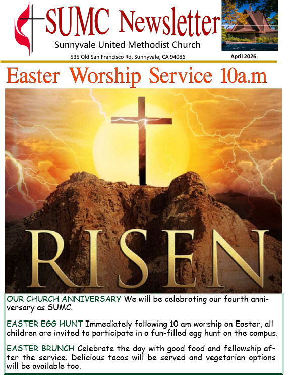 cover of the April 2026 newsletter featuring Easter Sunday